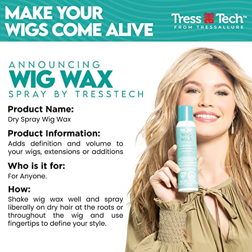 TressTech Dry Spray Wig Wax for Volume - 1 Pack, 4.3 Fl. Oz.